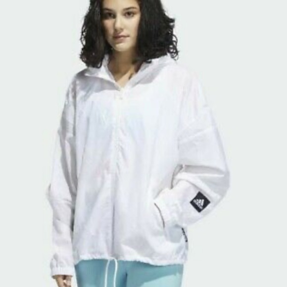 NWT Adidas Primeblue WND jacket WHITE L - Picture 1 of 5